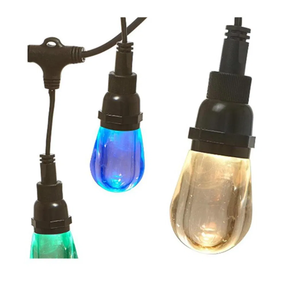 Luz de poste solar ao ar livre à prova d'água iluminação comercial jardim solar LED luzes inteligentes para casa com controle de aplicativo