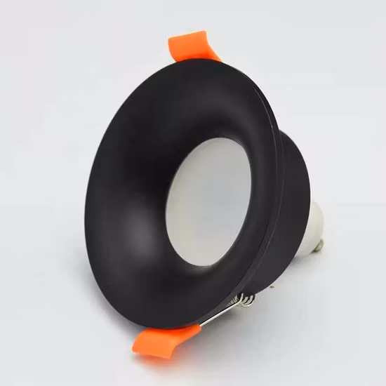 Luminária embutida preta com acabamento fino regulável 10 W 68 mm Recorte para baixo