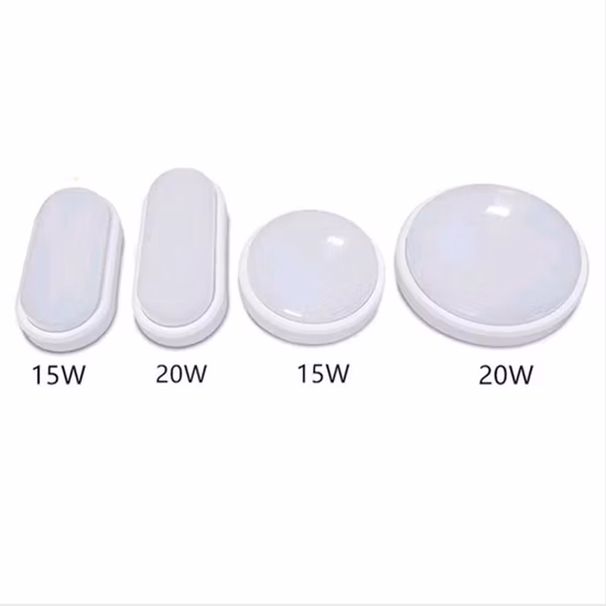 Iluminação externa montada na parede Luz de antepara de LED oval