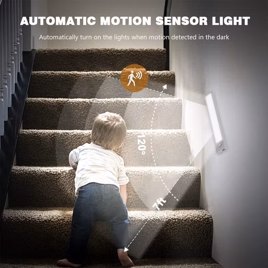 Sensor de movimento PIR Satirs Step Night Light 5V portátil sob a luz do gabinete com controle remoto