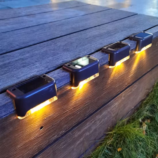 Lâmpada de jardim solar à prova d'água de aço inoxidável de alta qualidade para escadas ou degraus luzes de jardim