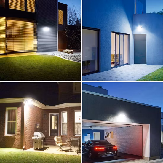 Dekra CB aprovado pela CE de alta qualidade IP65 50W iluminação externa jardim de alta potência à prova d'água três luzes de segurança 50W 100W 200W holofote LED