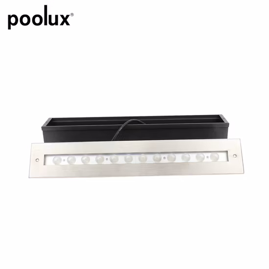 2022 Poolux Inground 9W 18W 36W 72W 12V IP67 Linear Externa Inground Embutida Luz de Degrau para Escada